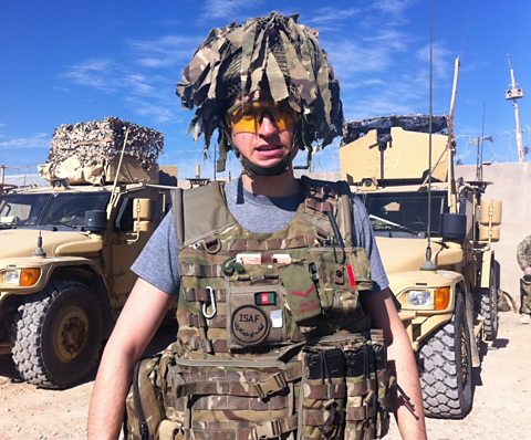 Greg getting used to the Afghanistan get-up