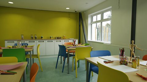 AFTER: A NEW ART STUDIO REPLACES THE COMMON ROOM