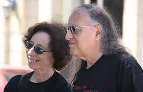 Jack Foley and his wife Adelle, who perform his choric poems together 