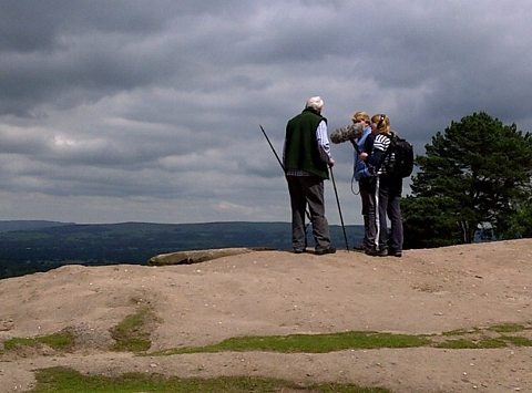 Alan Garner with Clare on The Edge