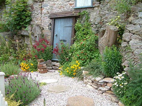 Cliff face gardening in Brixham