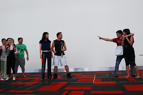 Singaporean company Wild Rice performing the pantomime Aladdin in local hybrid language of Singlish