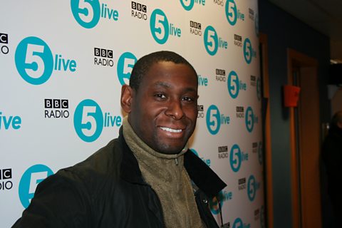 David Harewood in the studio