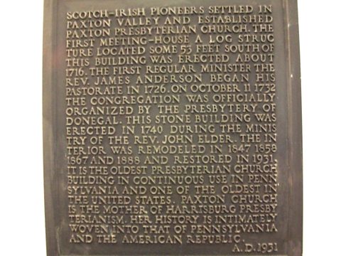 Tablet at Paxton Church
