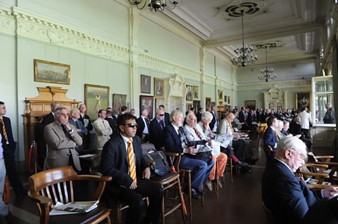 The Long Room at Lord's during a Test match