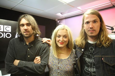 Fearne with Justin & Arni from The Vaccines 