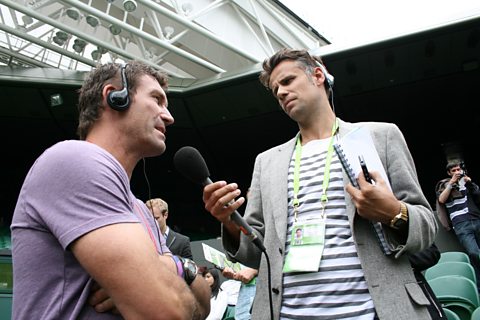 Pat Cash speaks to Richard Bacon