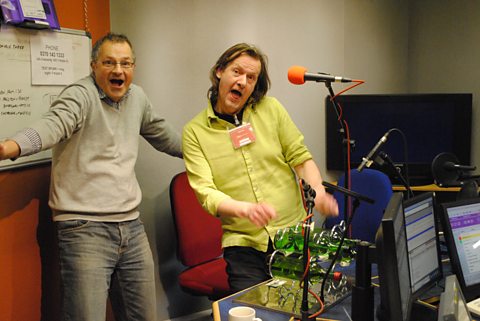 Mark and Victor Scott from junk4funk and his new invention The Winophone