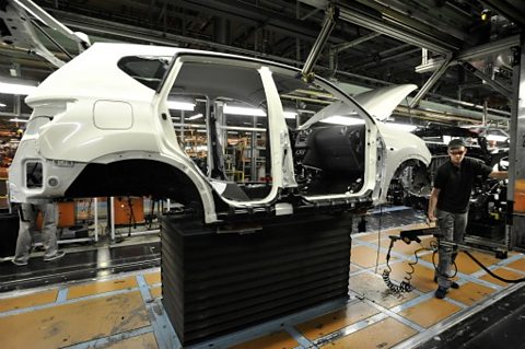 Line 1 at the Nissan plant in Sunderland