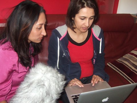 Shazia with Shaista who descibes herself as an activist. 