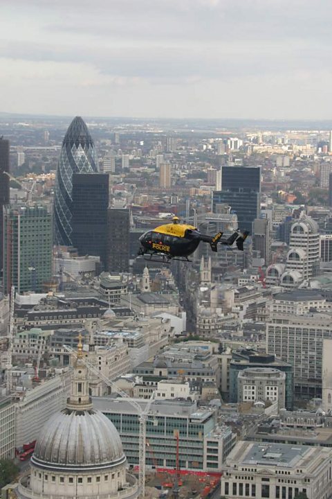 Day patrol over the Gerkin and St Paul's in The City