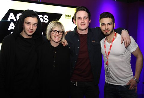 Matt from The 1975 with Edith, Shey from SKoA and Intern K