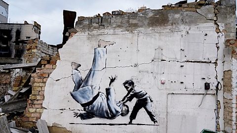 Police Foil Group Trying To Steal Banksy Mural From Ukraine Wall BBC News