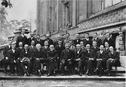 Einstein at Solvay conference