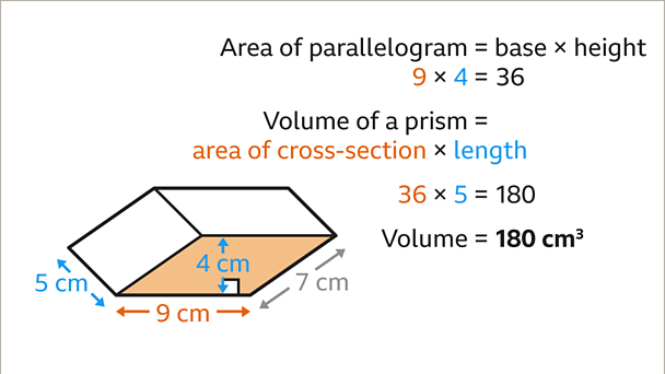 Surface Area And Volume Of Prisms Ks Maths Bbc Bitesize Bbc Bitesize