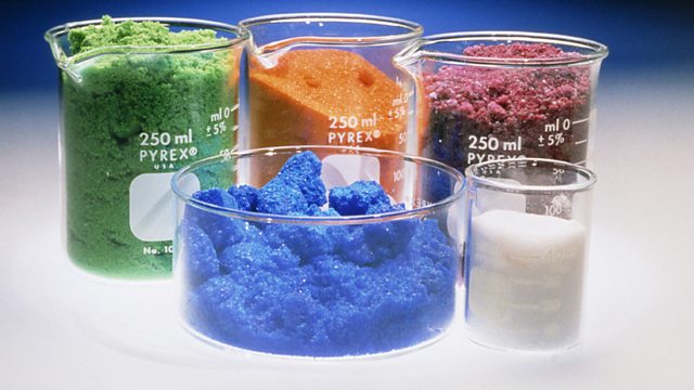 One mole of various substances, showing varying volumes