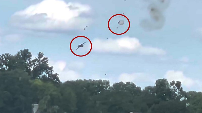 Michigan Air Show Mig Jet Crashes Moments After Two Occupants Eject