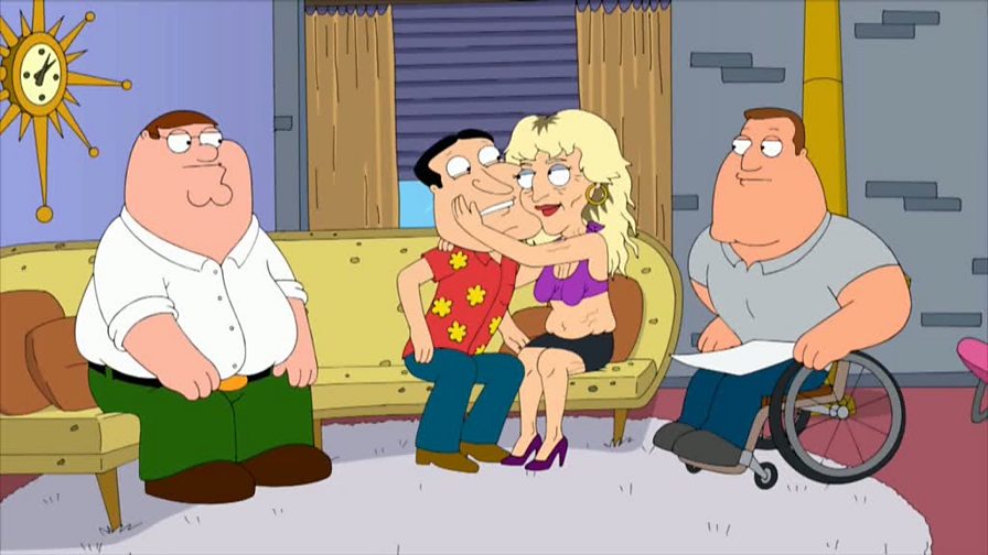 Quagmire runs credit card through stripper