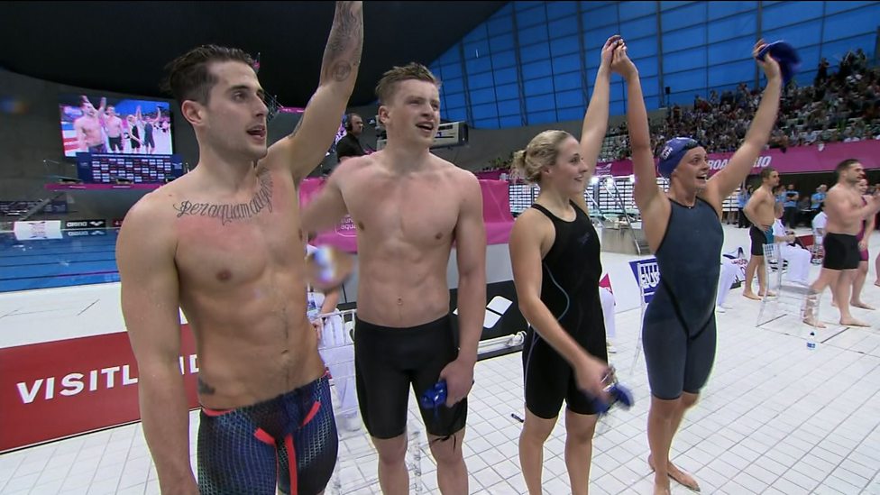 European Swimming Championships GB gold in mixed 4x100m relay BBC Sport