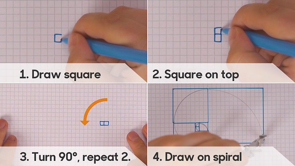 BBC Bitesize How to draw a golden spiral
