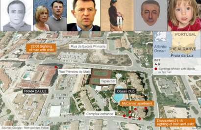 Madeleine McCann: Timeline and search maps - BBC News