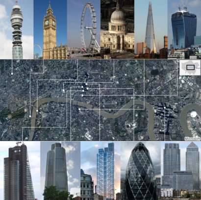 Map of London's most iconic buildings