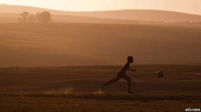 Boy playing in Qunu