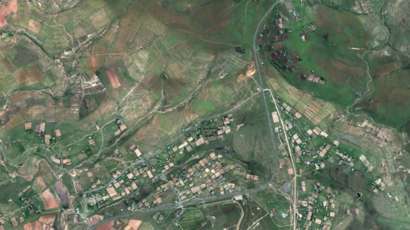 satellite image of Qunu and area