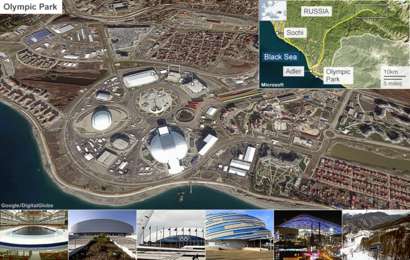 Map of the Sochi Olympic venues