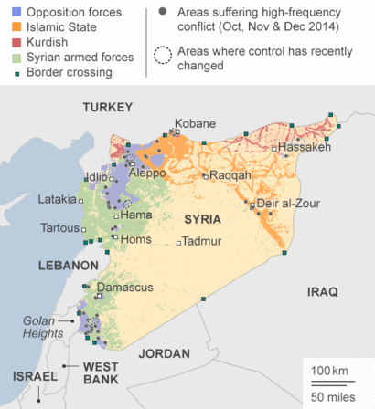 Syria conflict map