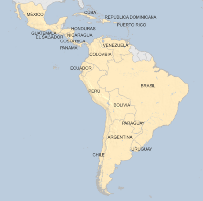 Mapa de América Latina