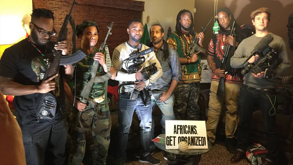 Dan with The Gun Club, and his AP (centre) Jermaine Blake