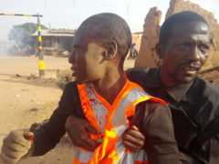 A wounded man in Nigeria