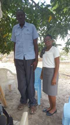 Barka Elias towers over BBC Swahili's Lizzy Masinga