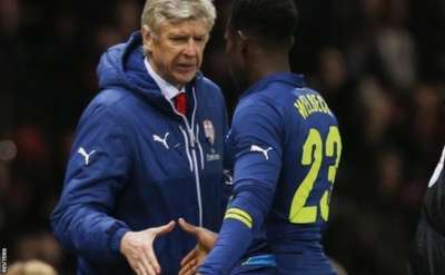 Danny Welbeck shakes his manager's hand