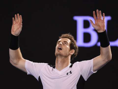 Andy Murray celebrates