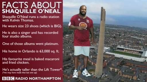 NBA legend Shaquille O'Neal reveals his love for NORTHAMPTON and