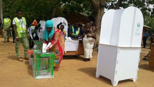 Voting in Abuja