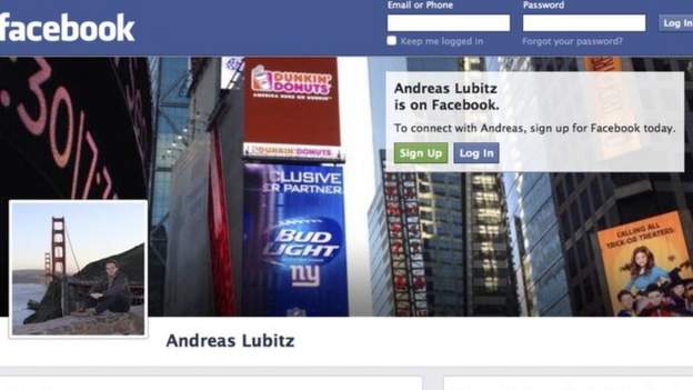 Facebook page of Andreas Lubitz