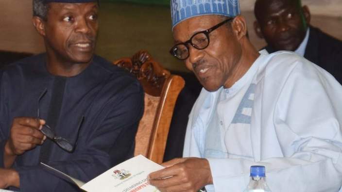 Yemi Osinbajo and Muhammudu Buhari