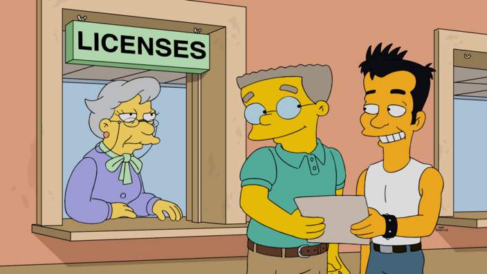 Waylon Smithers appearing in The Simpsons
