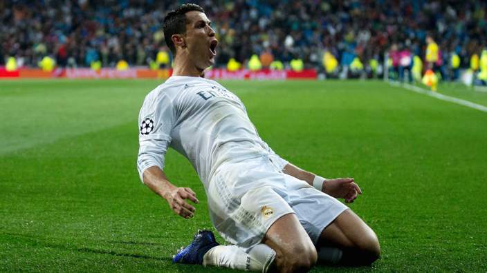 Cristiano Ronaldo on the pitch