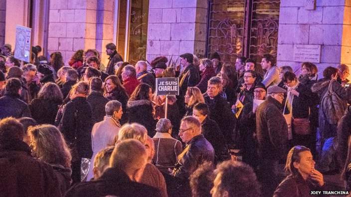 Vigil（戒严祈福） held in Sète, France