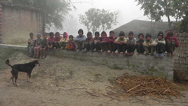 A Bihar village one winter morning