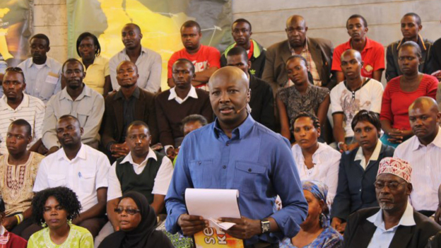 BBC Sema Kenya and its presenter Joseph Warangu.