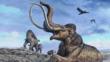 Columbian mammoth trapped in asphalt at La Brea Tar Pits in California