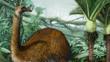 Giant moa in dense forest