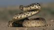 Bullsnake coiled and ready to strike