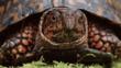 The head of an Eastern box turtle