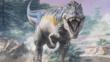 Tyrannosaurus rex charging